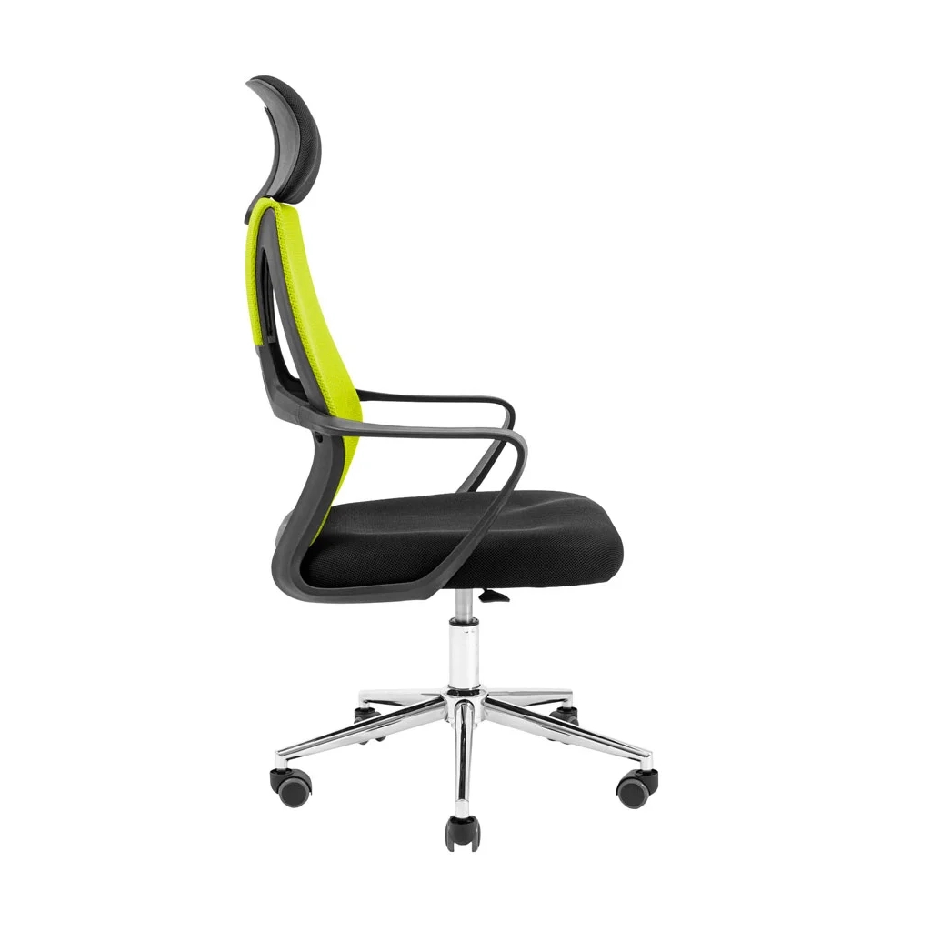 Офісне крісло Richman Профі Хром Піастра Сітка Чорне + зелене (ADD0003197) - зображення 3