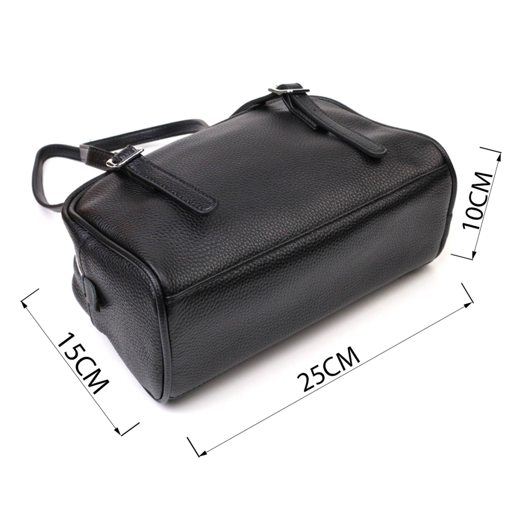 Сумка Vintage Зі знімними ручками з натуральної шкіри Чорна (22078) - зображення 4