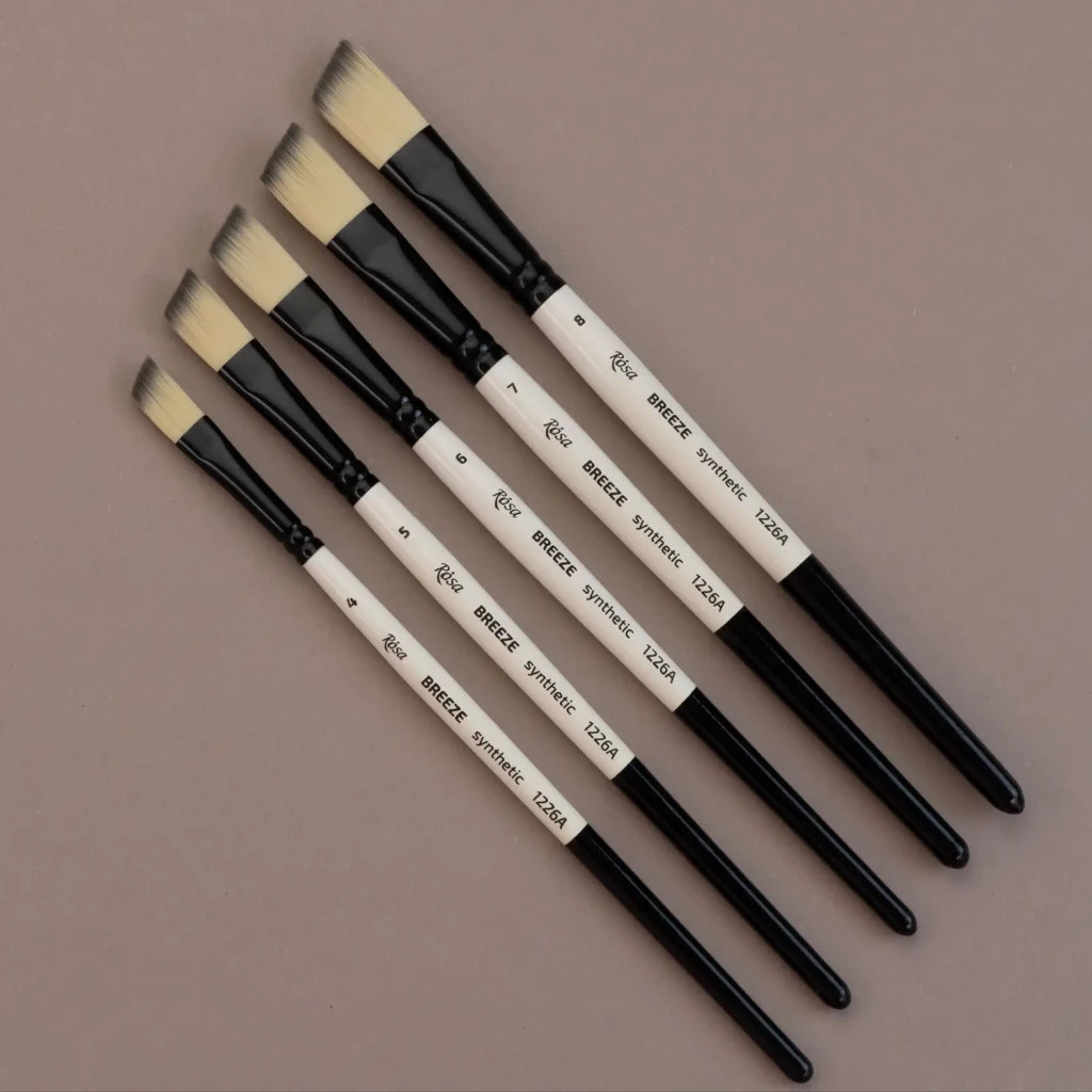 Пензлик для малювання Rosa Синтетика овальна, BREEZE 1226FR, №6 (4823098535607) - изображение 4