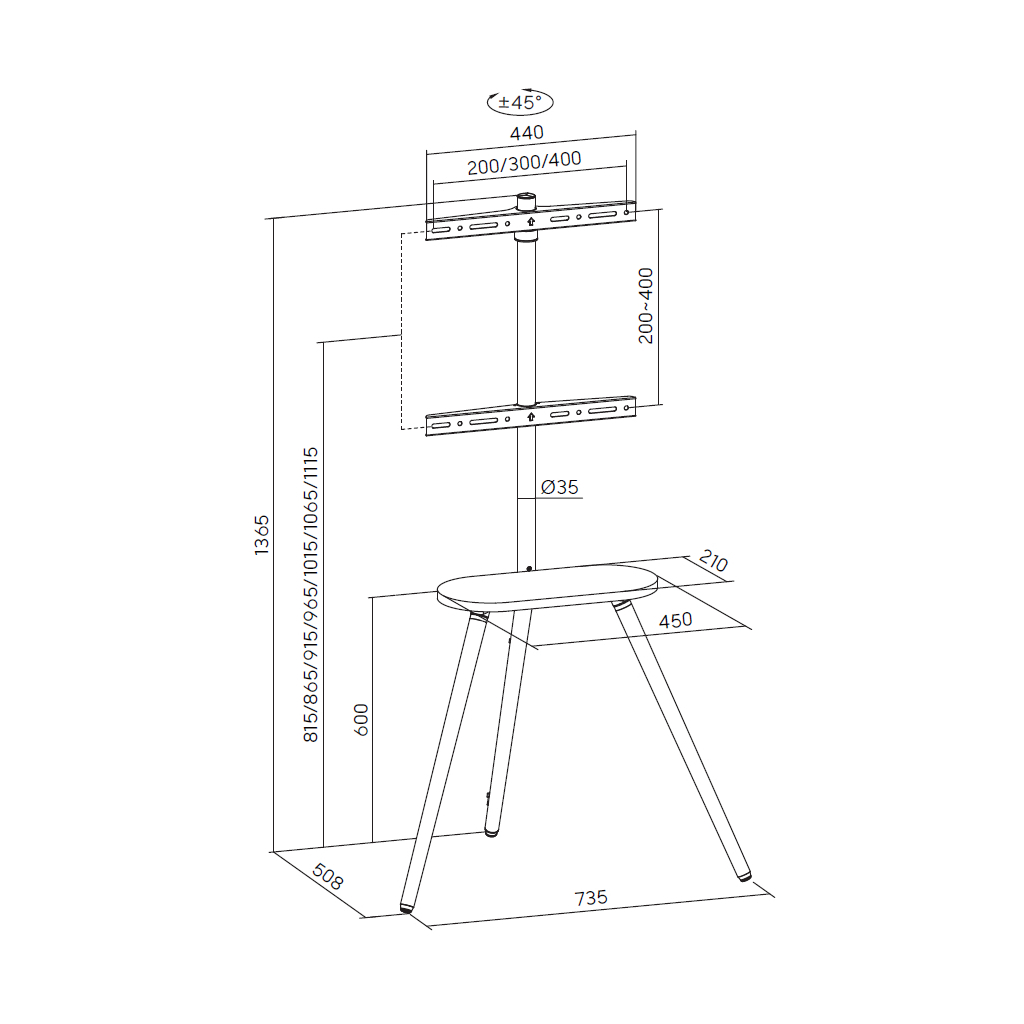 Стійка презентаційна OfficePro TVS226 - зображення 6