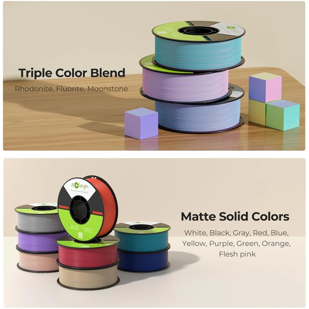 Пластик для 3D-принтера Creality Soleyin matte 1кг, 1.75мм, black (3301010513) - picture 4