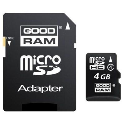 Карта пам'яті Goodram 4Gb microSDHC class 4 (SDU4GHCAGRR10 / SDU4GHCAGRR9) - зображення 1