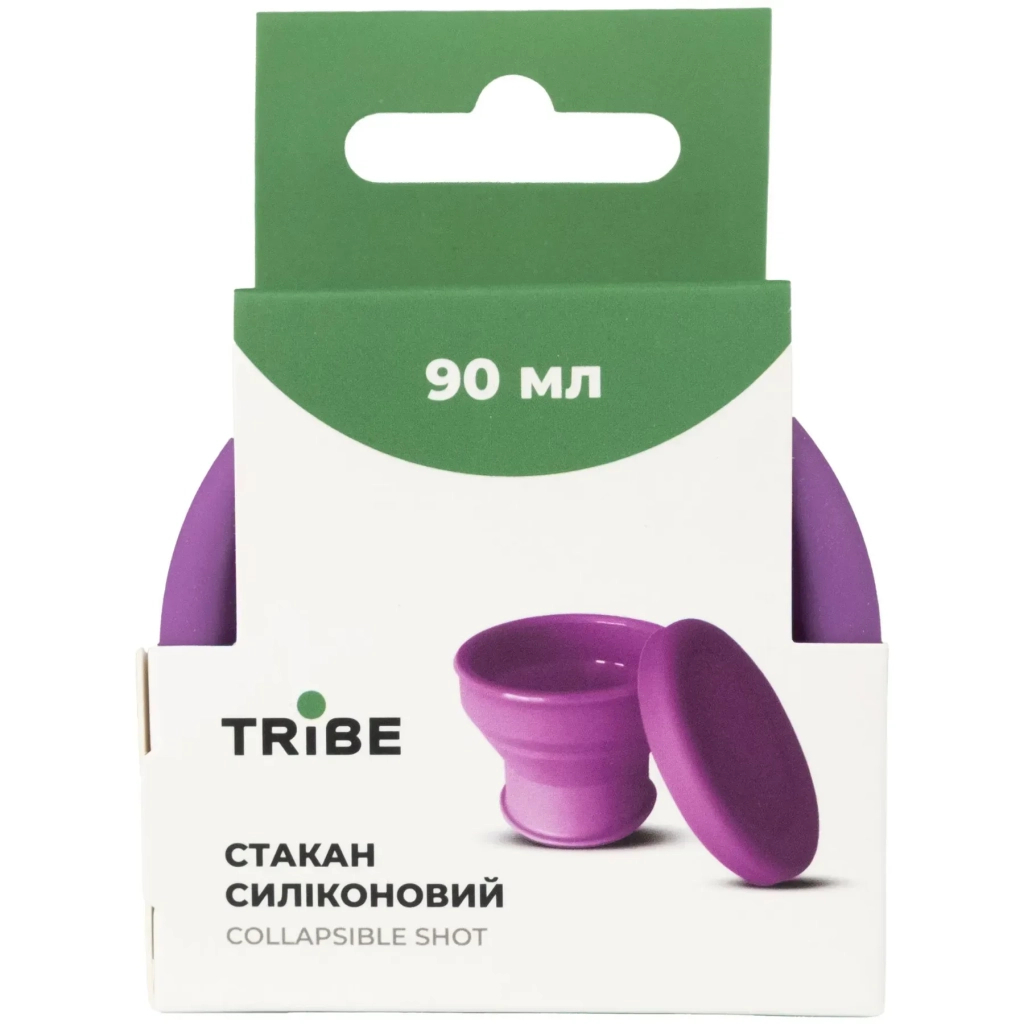Чашка туристична Tribe Collapsible Shot 90 мл з кришкою, plum (T-FF-0030-plum) - зображення 4