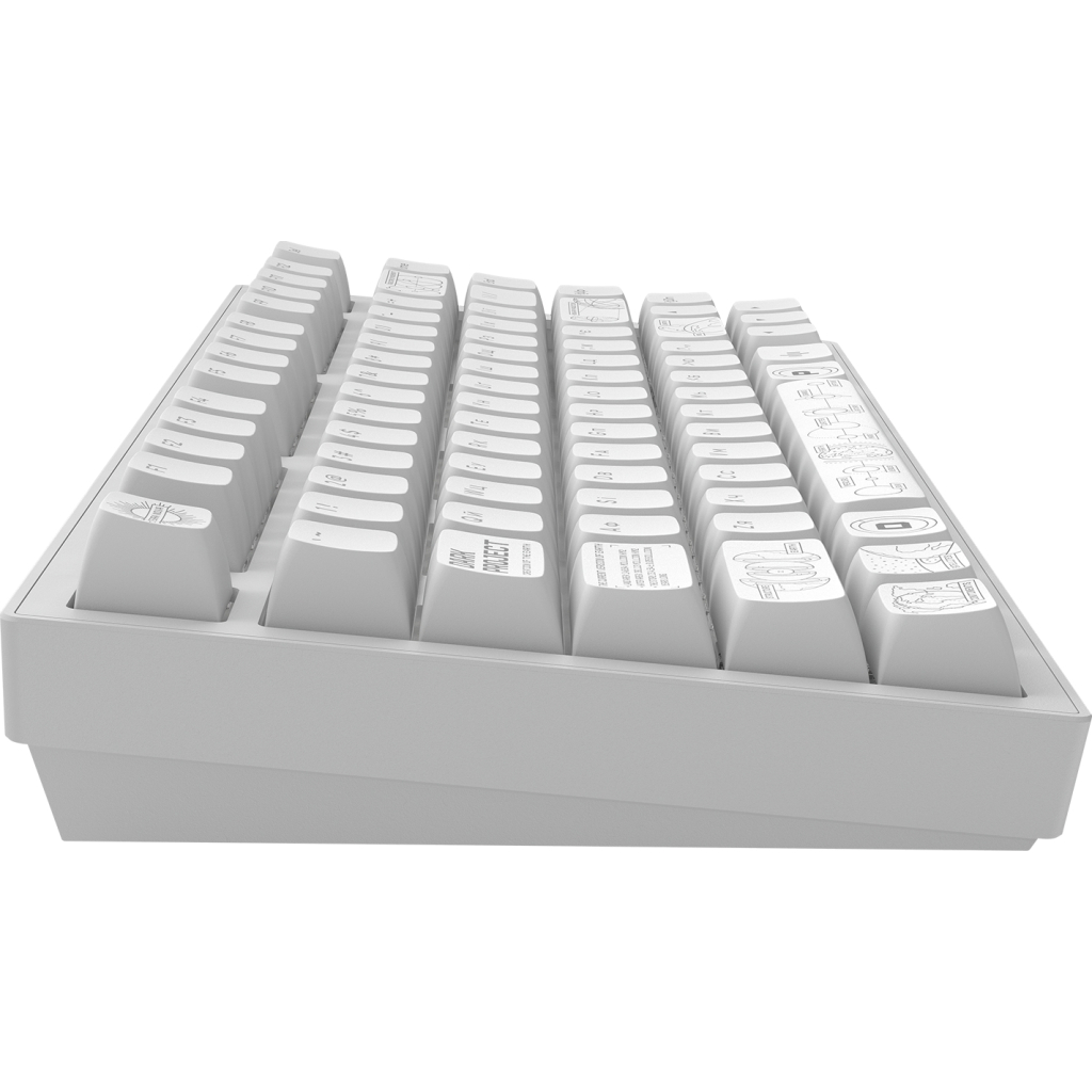 Клавіатура Dark Project ALU81 Terra Nova PBT RGB Mech G3MS Moonstone White (DPKB_NOVA_81_ANSI_WHITE_UA) - зображення 8