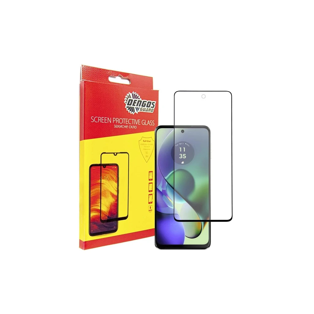 Чохол до мобільного телефона Dengos Kit for Motorola G54 case + glass (Black) (DG-KM-50) - зображення 4