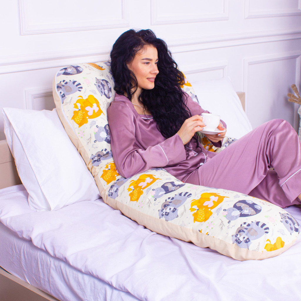 Подушка MirSon для вагітних та відпочинку Naturale Line Print №8007 U-подібна Elkasso (2200006178255) - зображення 6