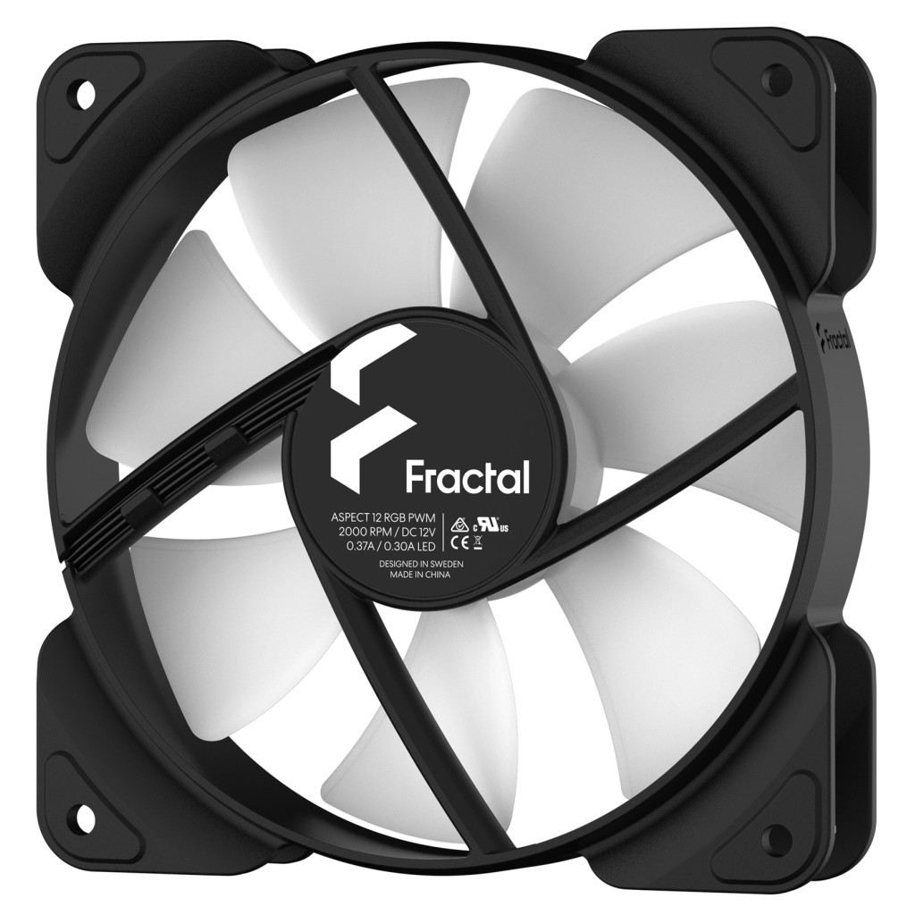 Кулер до корпусу Fractal Design Aspect 12 RGB PWM Black Frame (FD-F-AS1-1205) - зображення 4