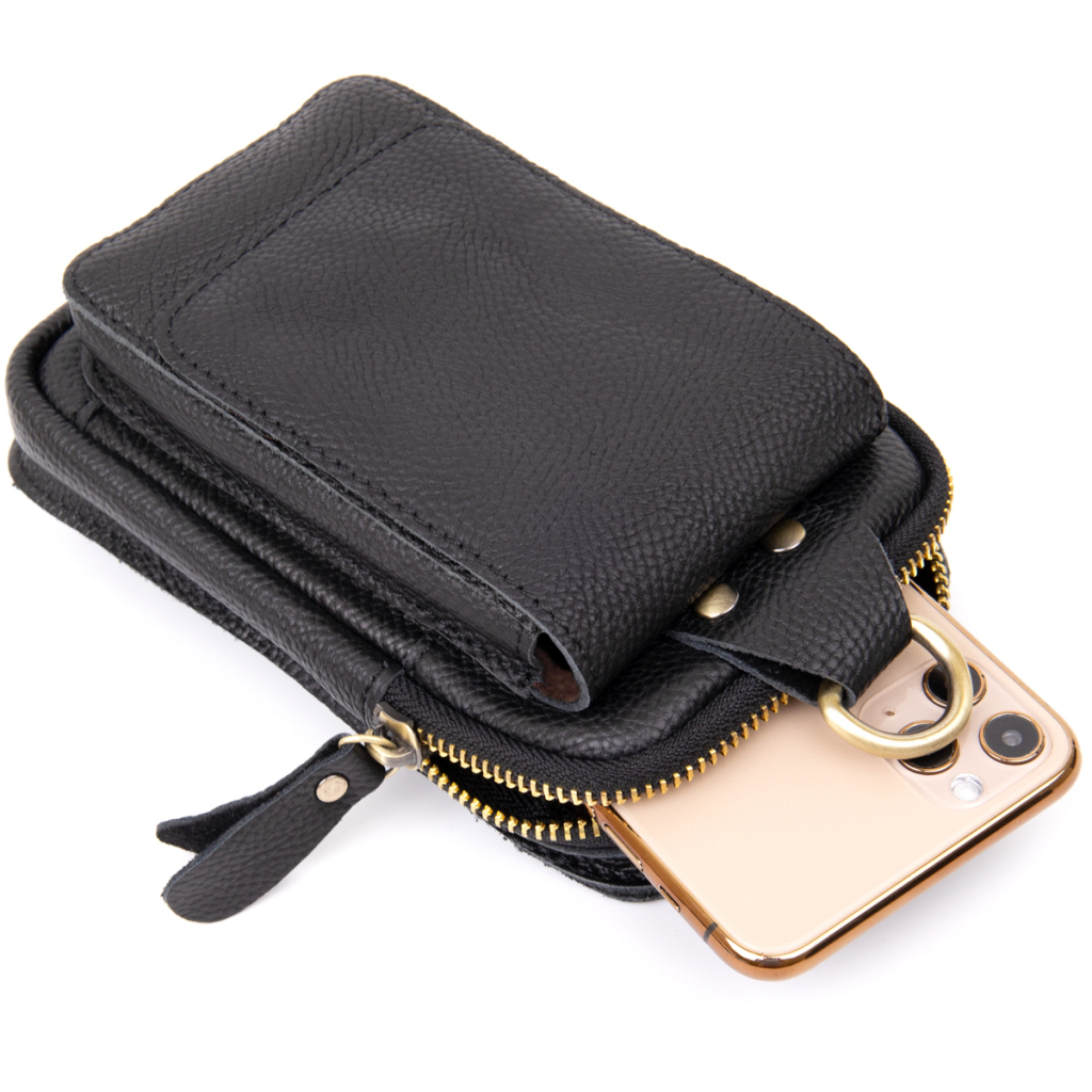 Сумка Vintage Унісекс на пояс на одне відділення Чорна (20418) - зображення 7