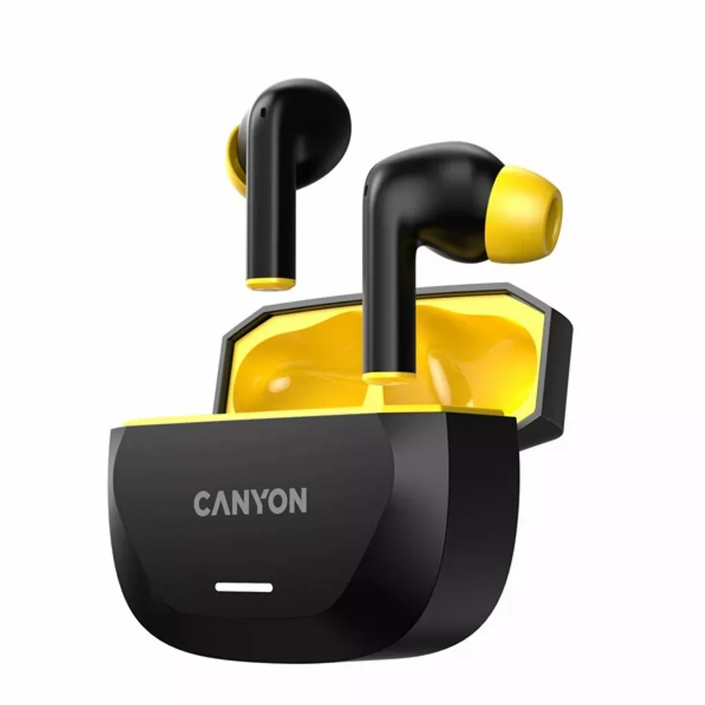 Навушники Canyon Hexagon 7 TWS ANC+ENC Wireless Charge Black/Yellow (CNS-TWS7BY) - зображення 3