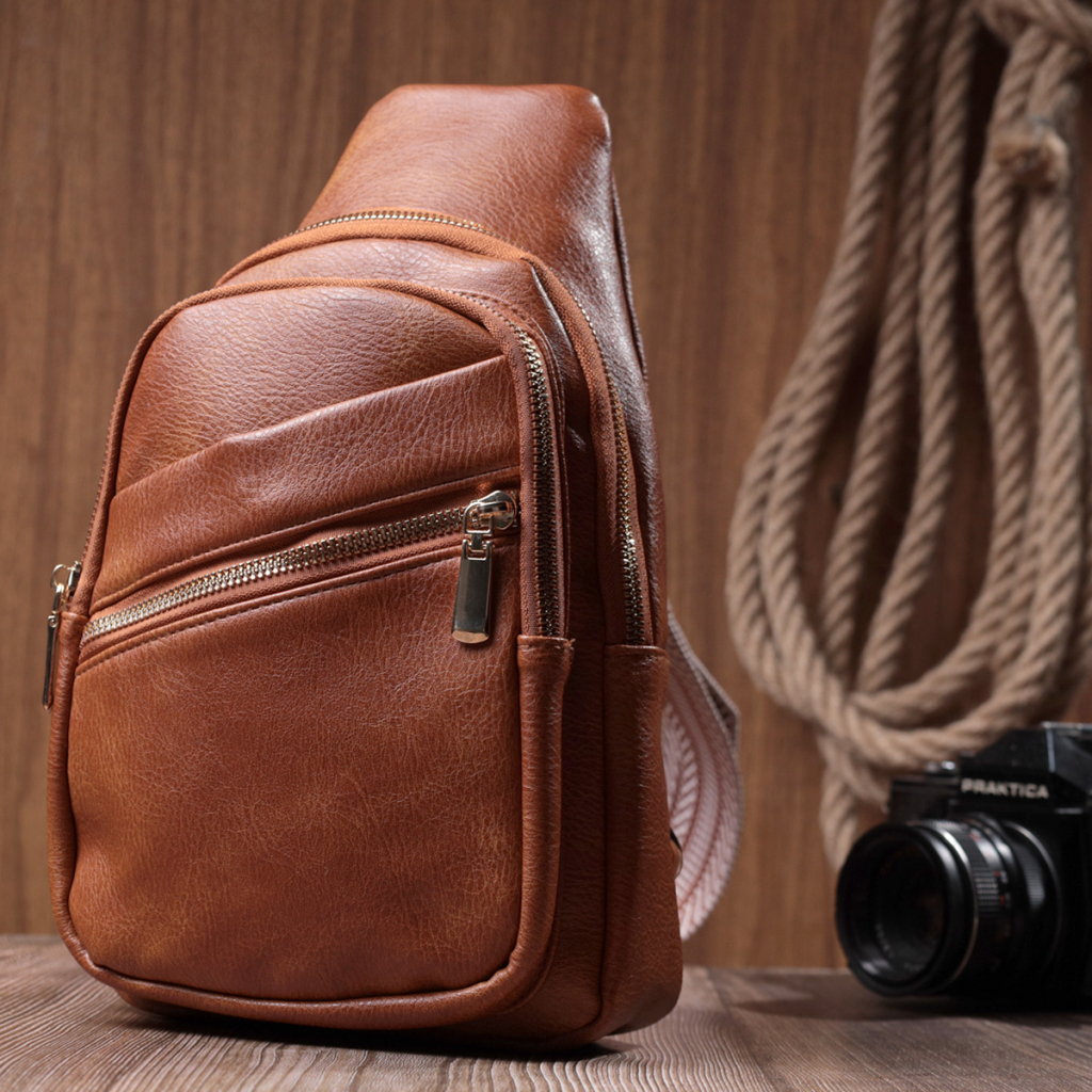 Сумка Vintage Жіноча з однією лямкою через плече з екошкіри Руда (22758) - зображення 9