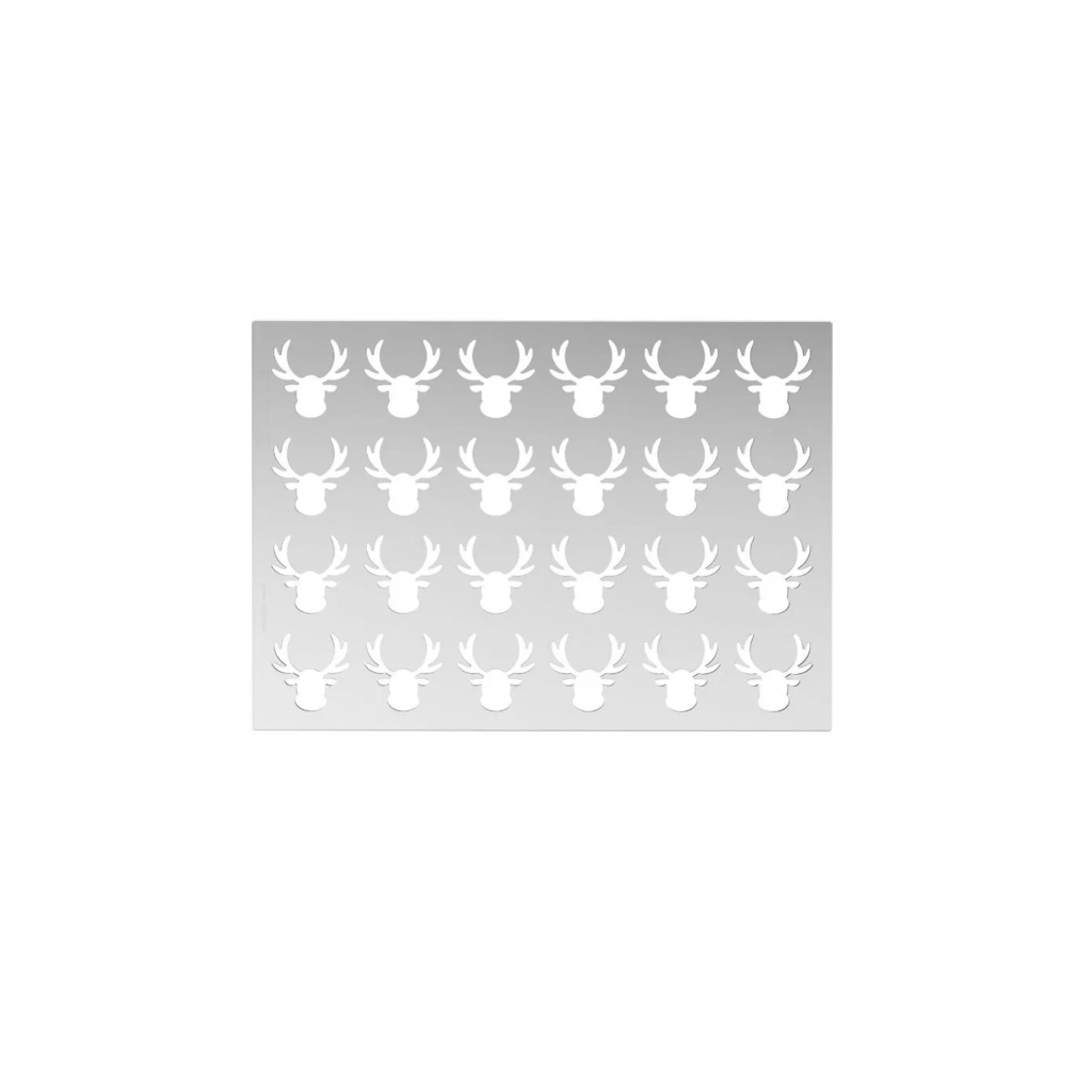 Кондитерський килимок Silikomart трафарет "Рудольф" 40 х 40 h 2 мм 2 шт (CHABLON RUDOLPH) - изображение 1