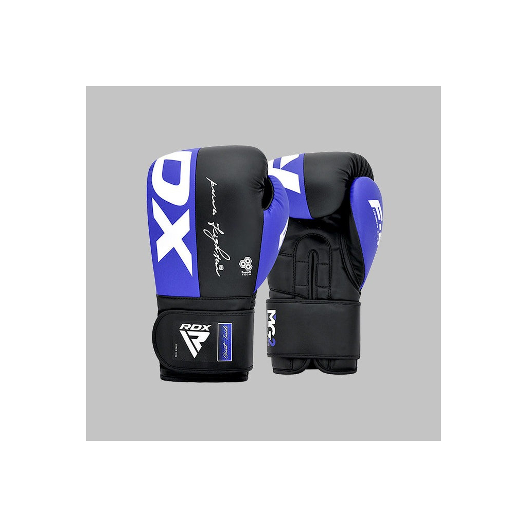Боксерські рукавички RDX F4 Boxing Sparring Gloves Hook & Loop Blue/Black 14 унцій (BGR-F4U-14OZ) - зображення 6