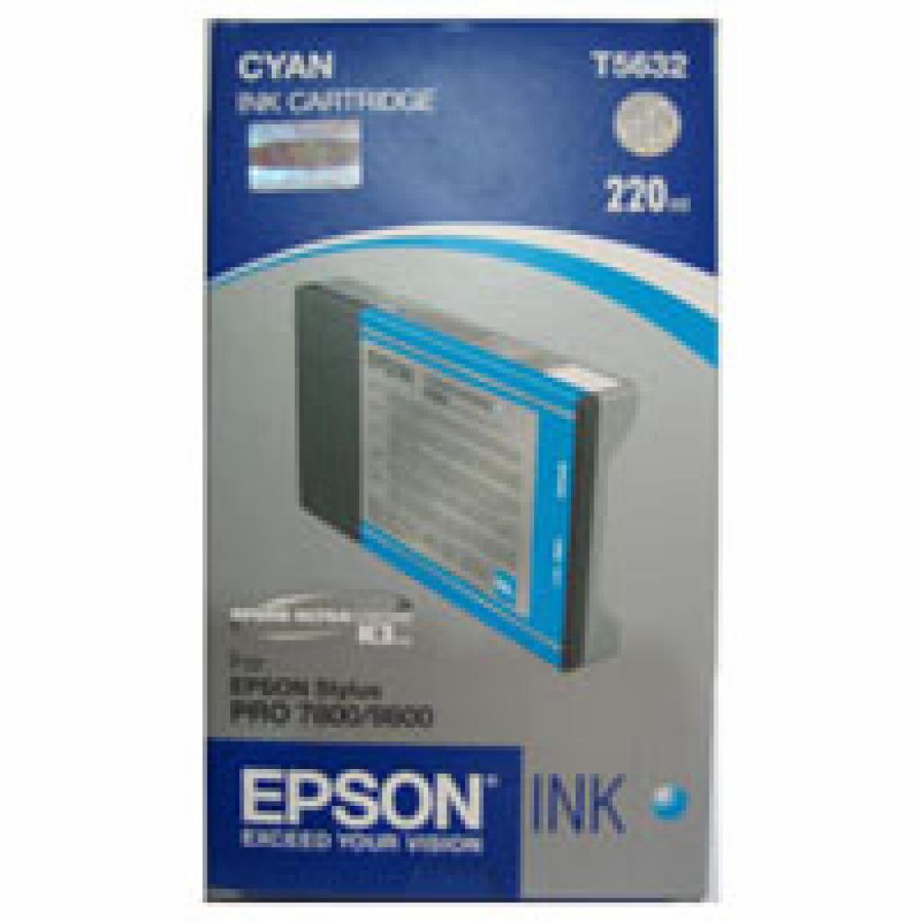Картридж Epson St Pro 7800/7880/9800 cyan (C13T603200) - зображення 1