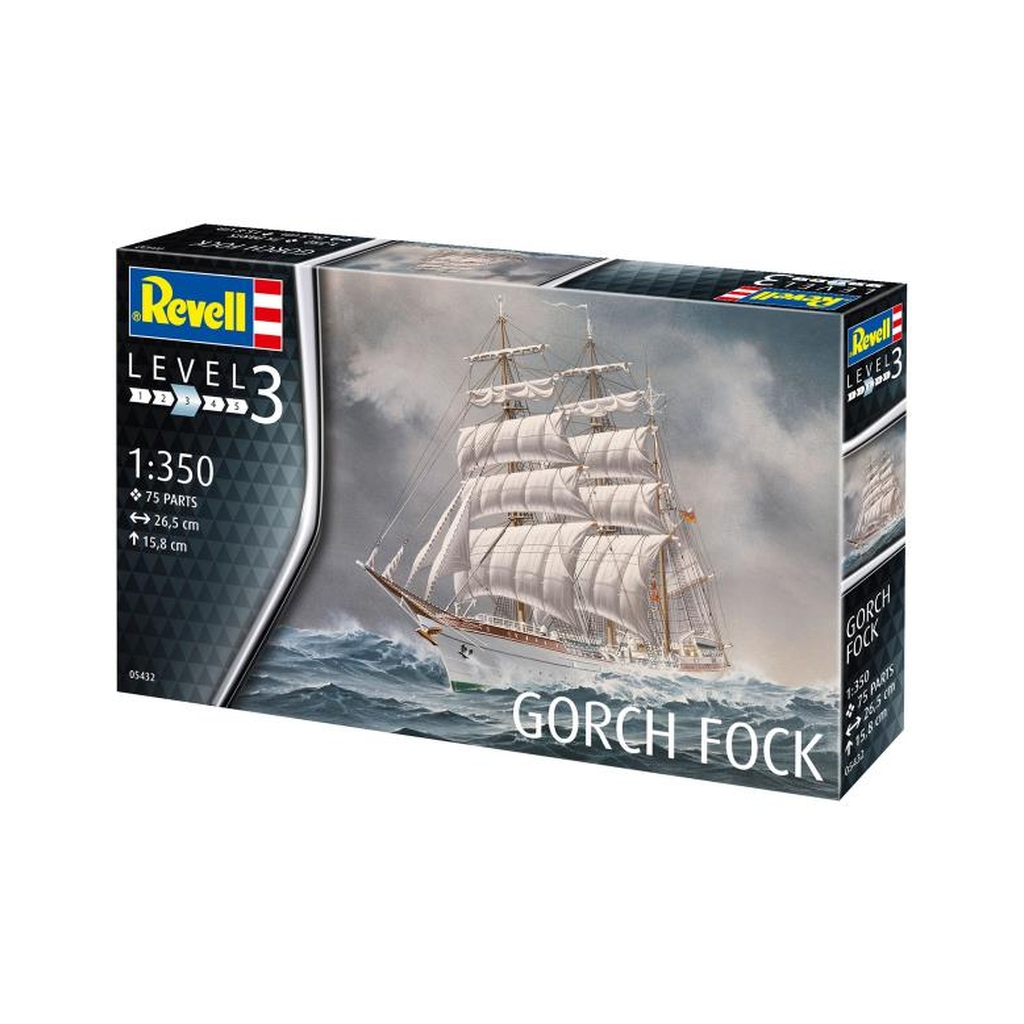 Збірна модель Revell Корабель «Gorch Fock», рівень 3, 1:350 (RVL-05432) - picture 8