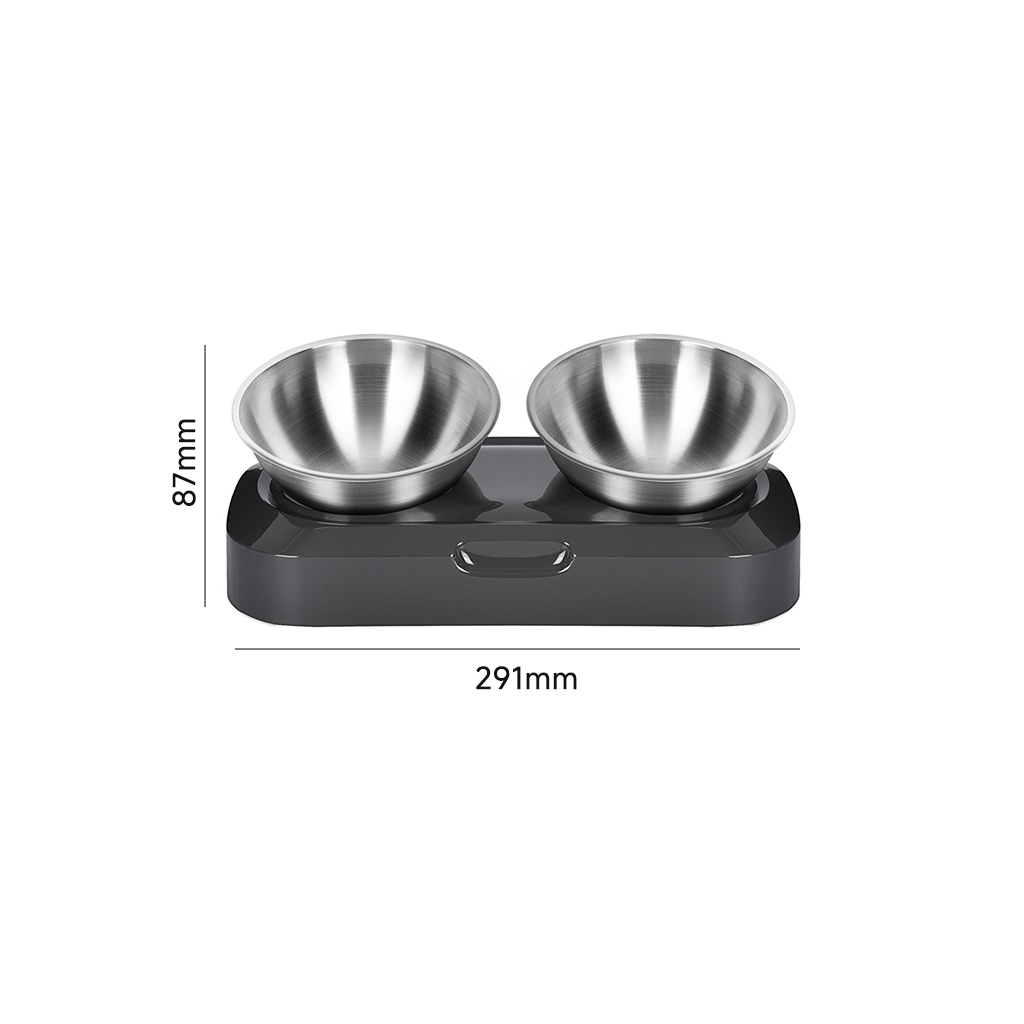 Посуд для котів Lapka Годівниця подвійна з металевими мисками (LPK-27) - зображення 4