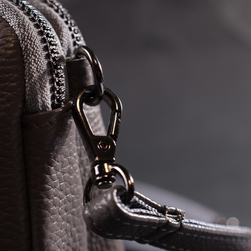 Сумка Vintage З натуральної шкіри Сіра (22278) - зображення 11