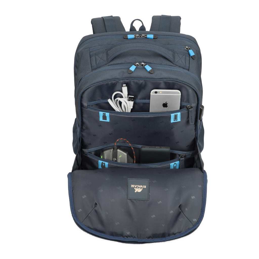Рюкзак для ноутбука RivaCase 17.3" 7861 Blue - зображення 7