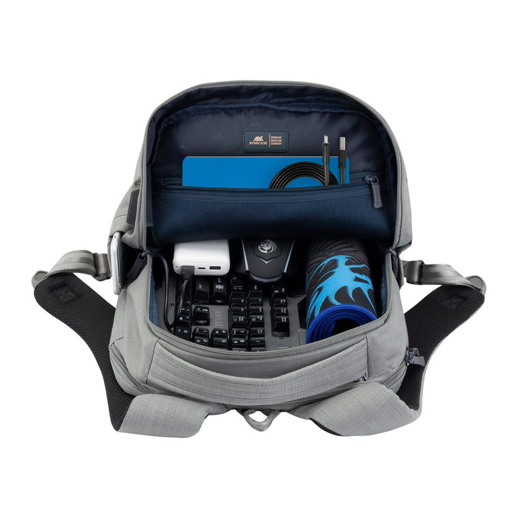 Рюкзак для ноутбука RivaCase 15.6" 8363 Biscayne, Grey - зображення 12