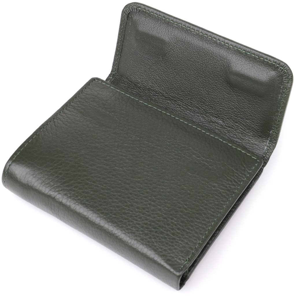 Гаманець ST Leather З натуральної шкіри Зелений (23074) - зображення 5