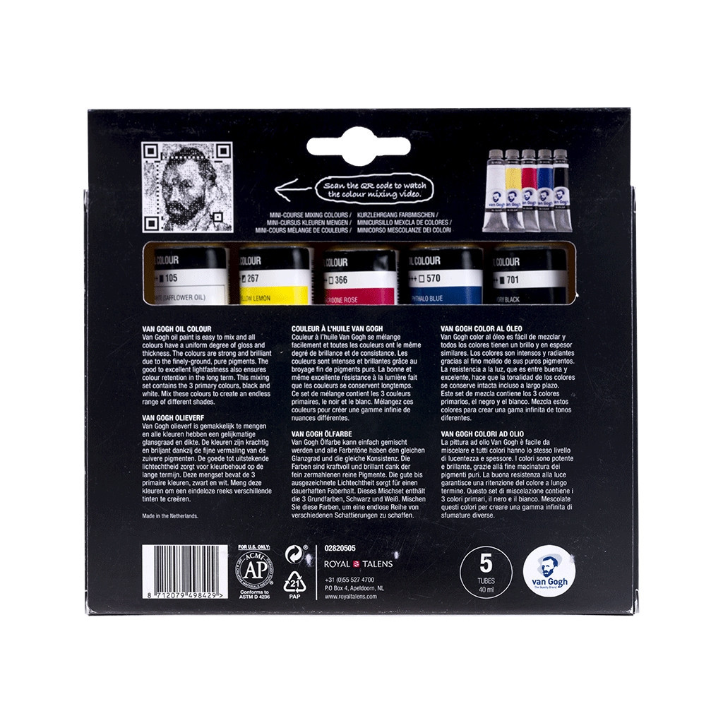 Олійні фарби Royal Talens Van Gogh Primary 5 x 40 мл (8712079498429) - зображення 4