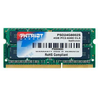 Модуль пам'яті для ноутбука SoDIMM DDR2 4GB 800 MHz Patriot (PSD24G8002S) - зображення 1