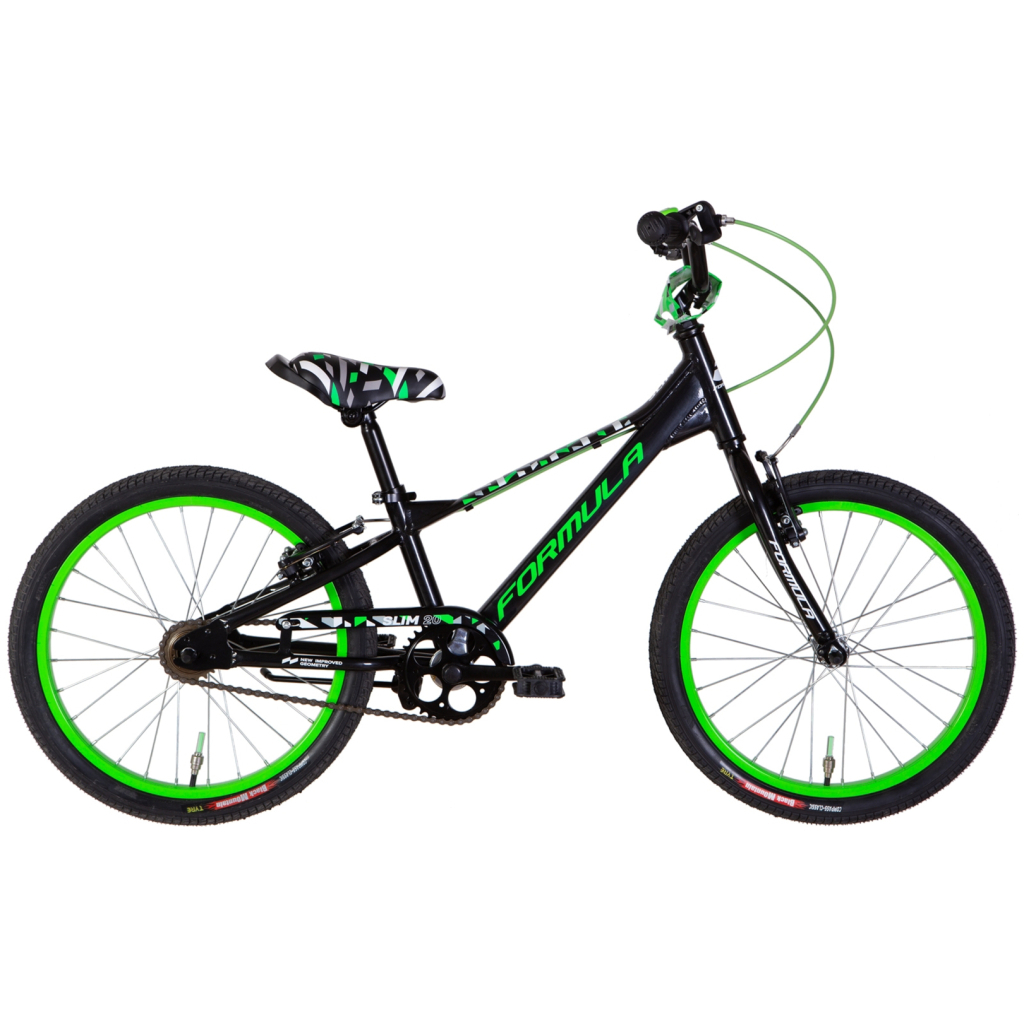 Велосипед Formula 20" Slim рама-10" 2022 Black/Green (OPS-FRK-20-185) - зображення 1