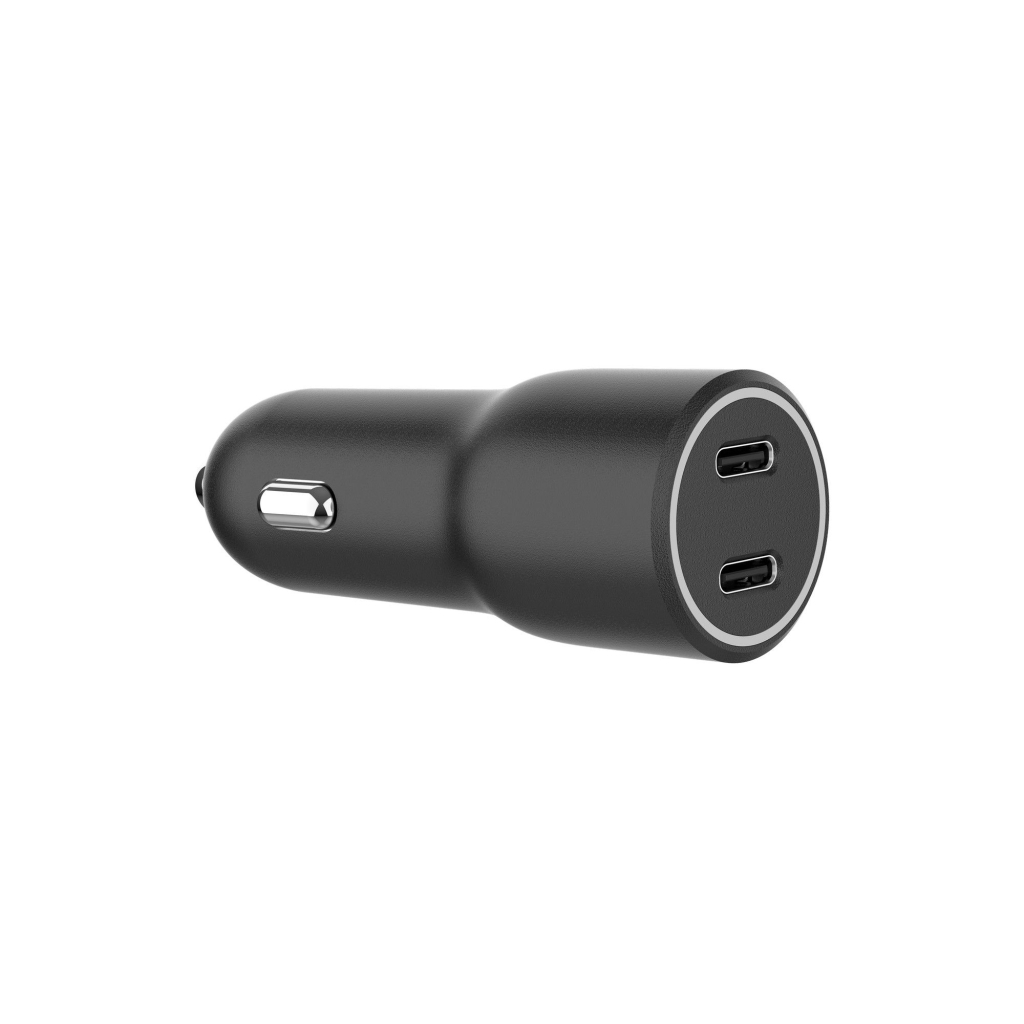 Зарядний пристрій Gembird 2xUSB-C (PD 20W) black (TA-UC-C2PD40-CAR-01) - зображення 2