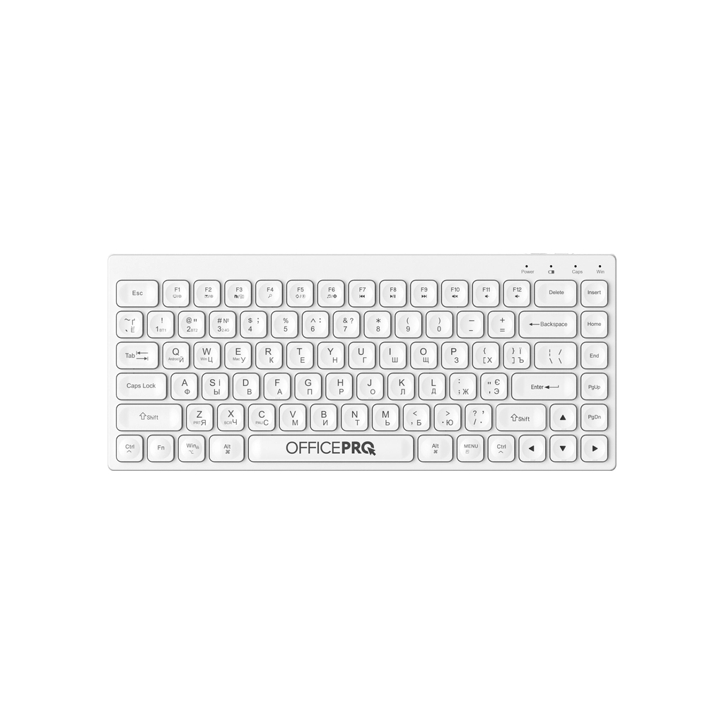 Клавіатура OfficePro SK955W Wireless/Bluetooth White (SK955W) - зображення 1