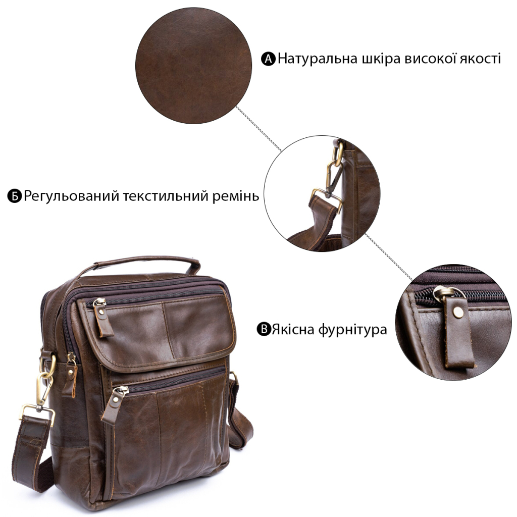 Сумка Vintage Коричнева (14764) - зображення 4