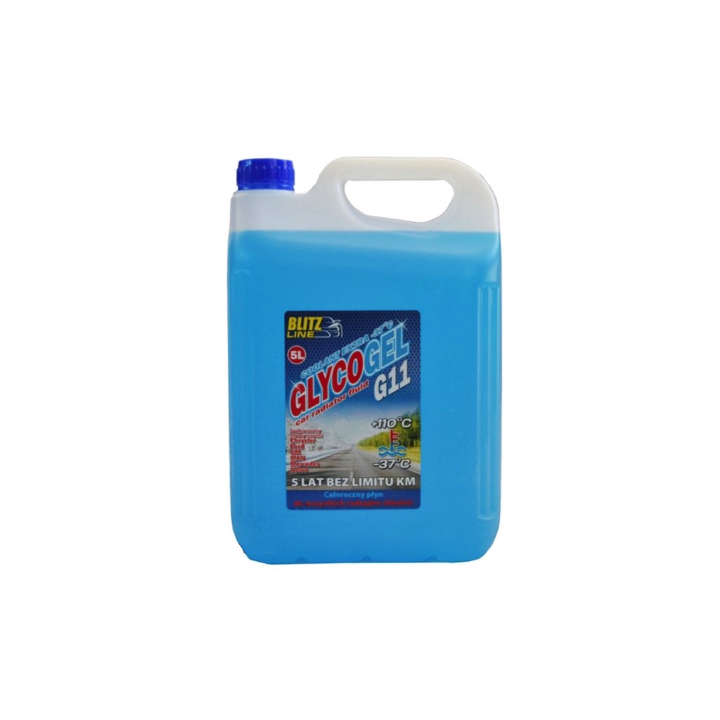 Антифриз Blitz Line Glycogel G11 ready-mix -37C син, 5л (5,5кг.) (26157) - изображение 1