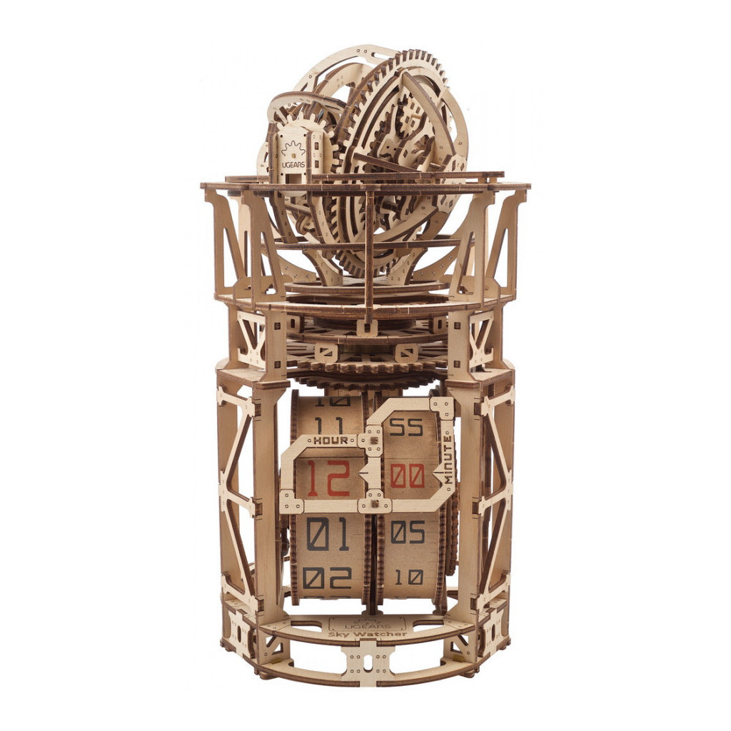 Конструктор Ugears Астроном. Настільний годинник із турбійоном (6337289) - зображення 5