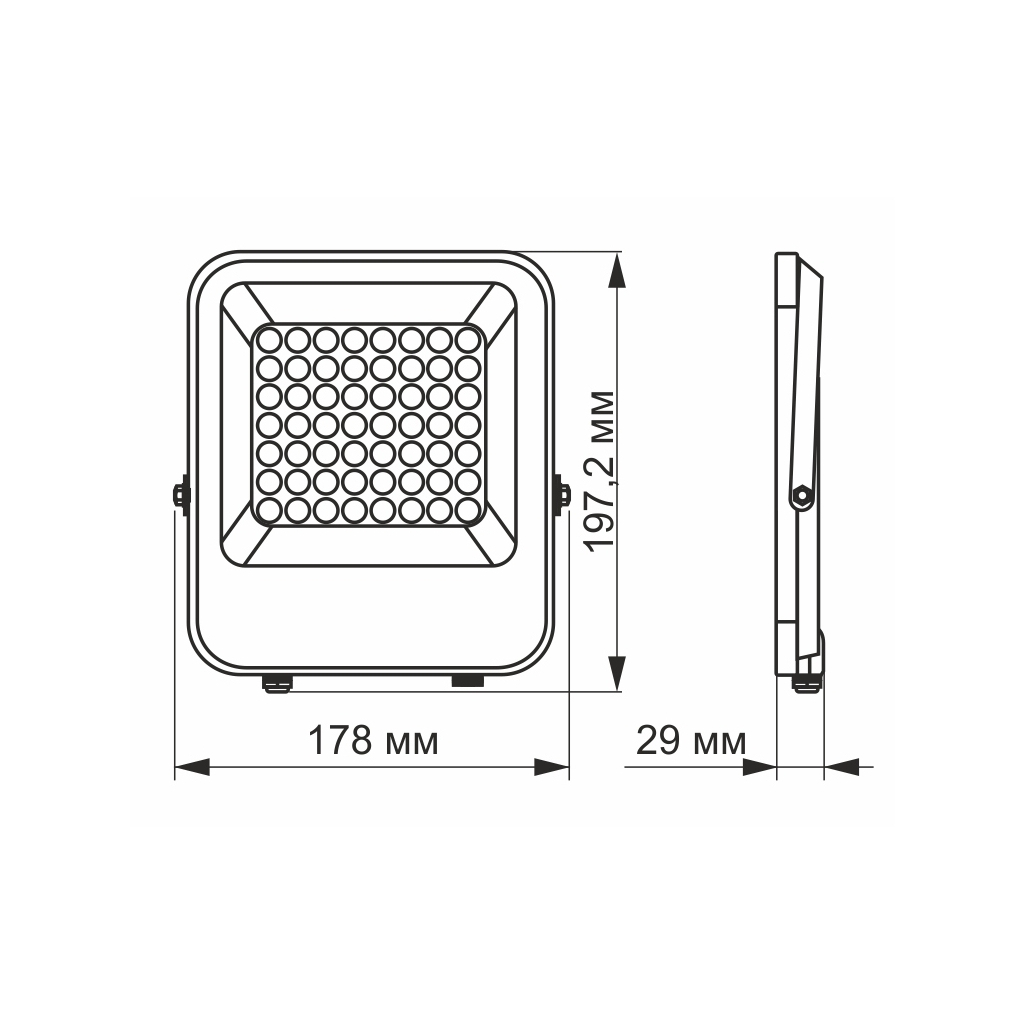 Прожектор Videx LED PREMIUM VIDEX F2 30W 5000K (VL-F2-305G) - зображення 2