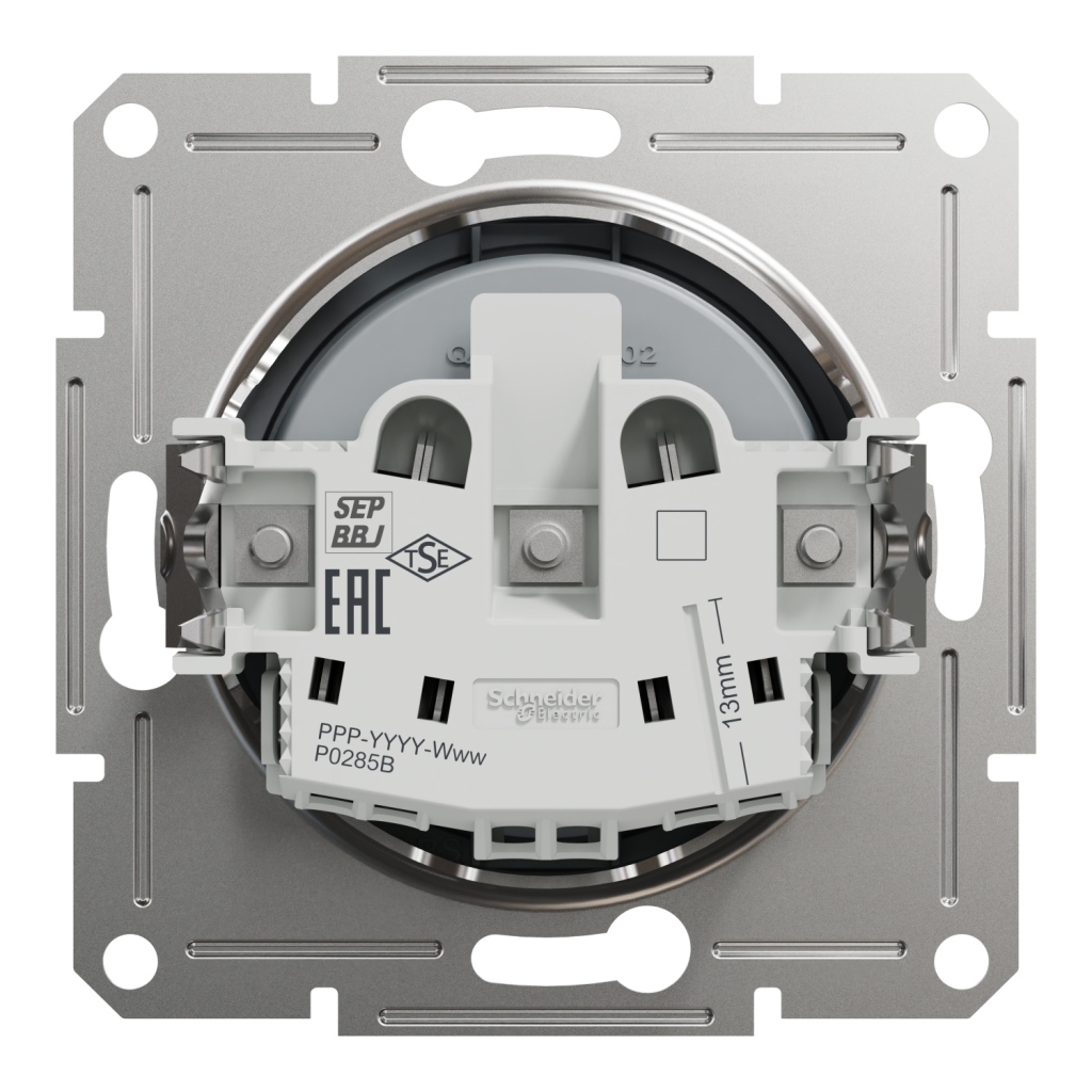 Розетка Schneider Electric ASFORA без заземлення сталь (EPH3000162) - изображение 8