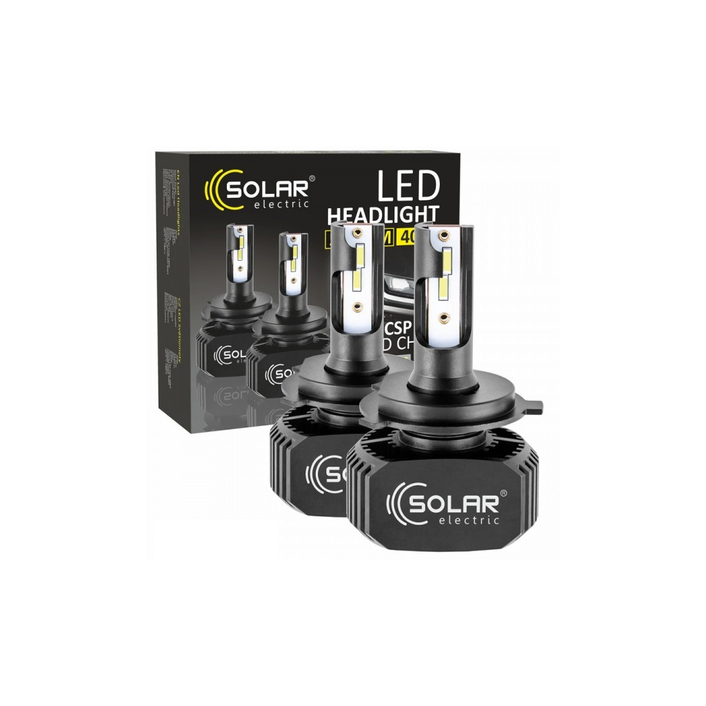 Автолампа SOLAR H4 LED 12/24V 40W 5000Lm 6000K, CSP1860 (8204) - зображення 2