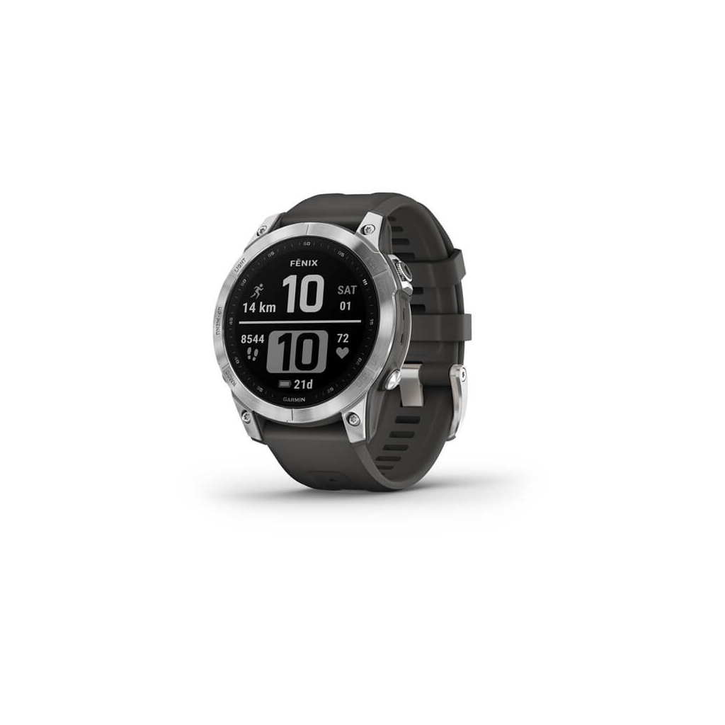 Смарт-годинник Garmin fenix 7, Silver w/ Graphite Band, GPS (010-02540-01) - зображення 1
