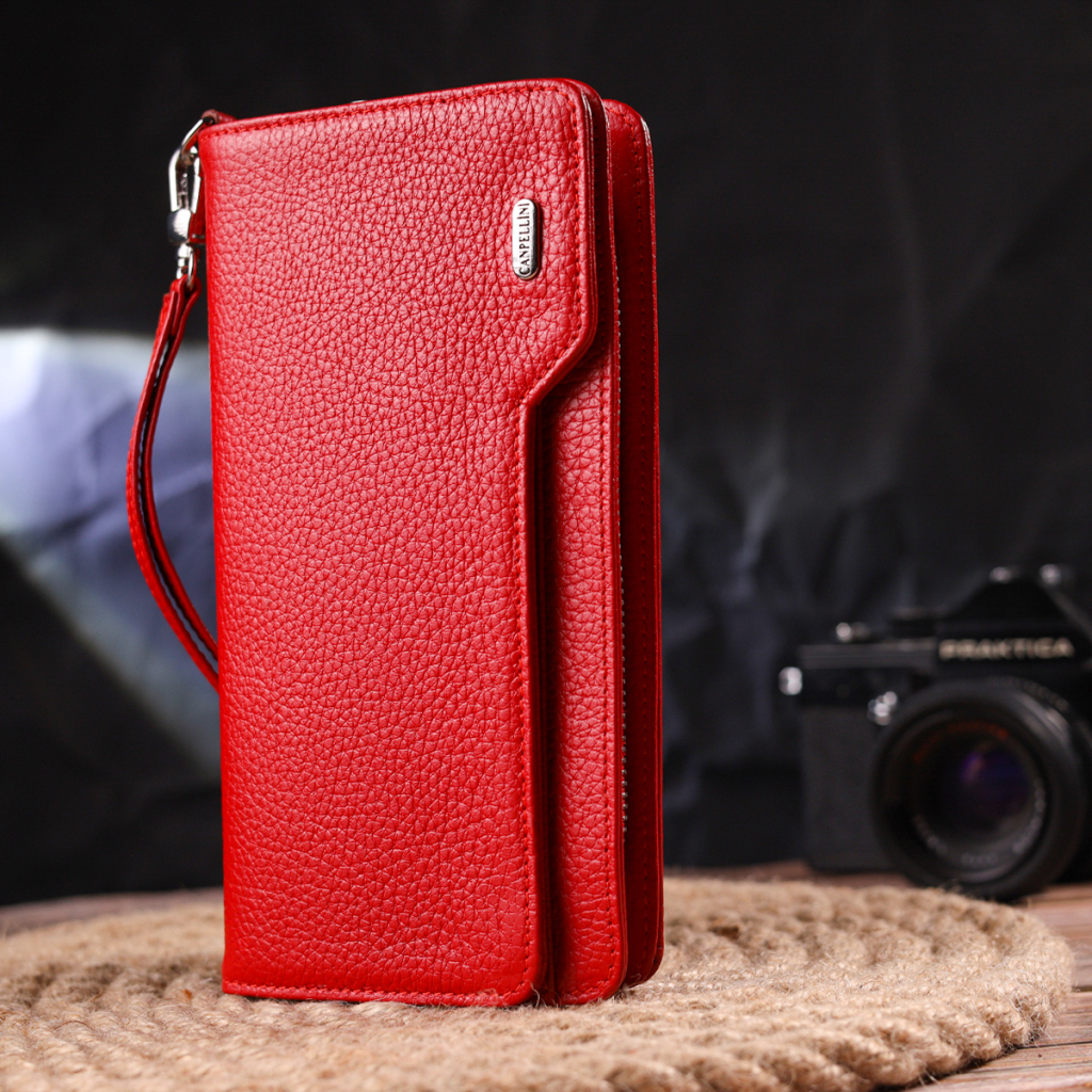 Портмоне Canpellini З натуральної шкіри Червоне (21535) - зображення 9