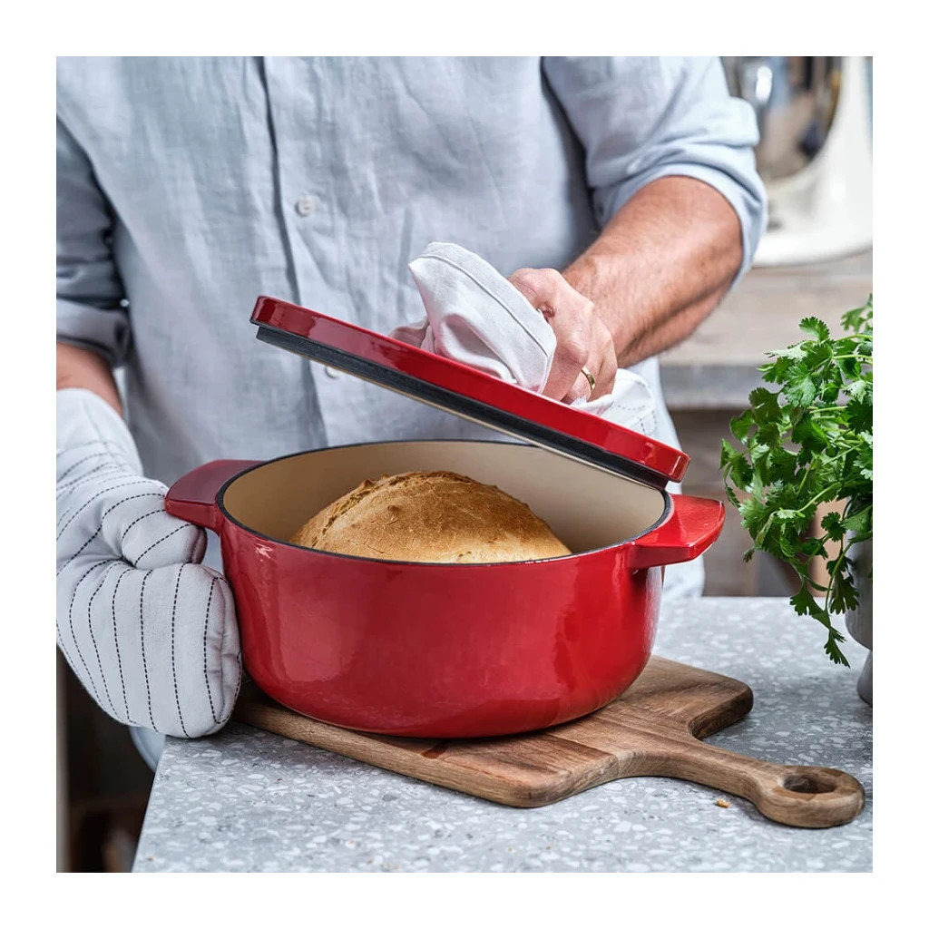 Каструля KitchenAid чавунна з кришкою 5,2 л Червона (CC006060-001) - зображення 6