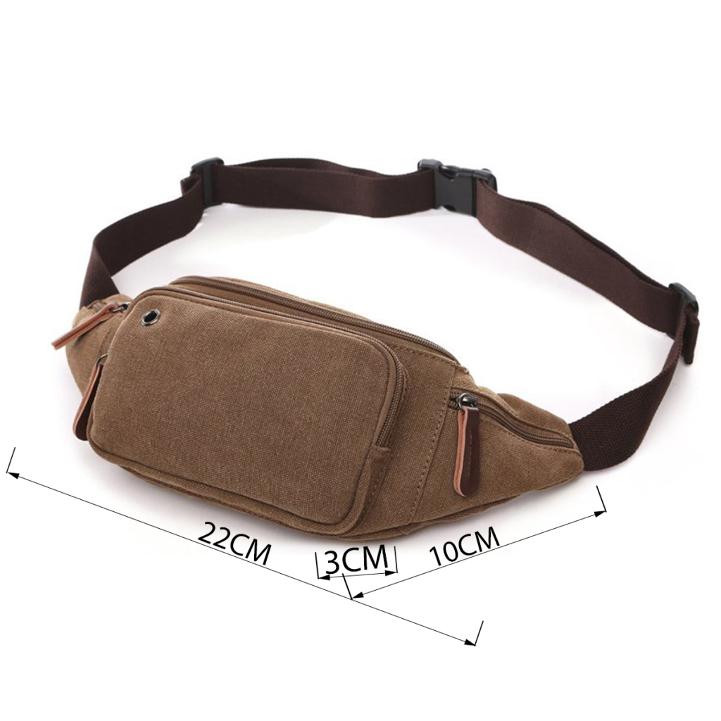 Сумка Vintage Поясна текстильна Коричнева (20176) - зображення 3
