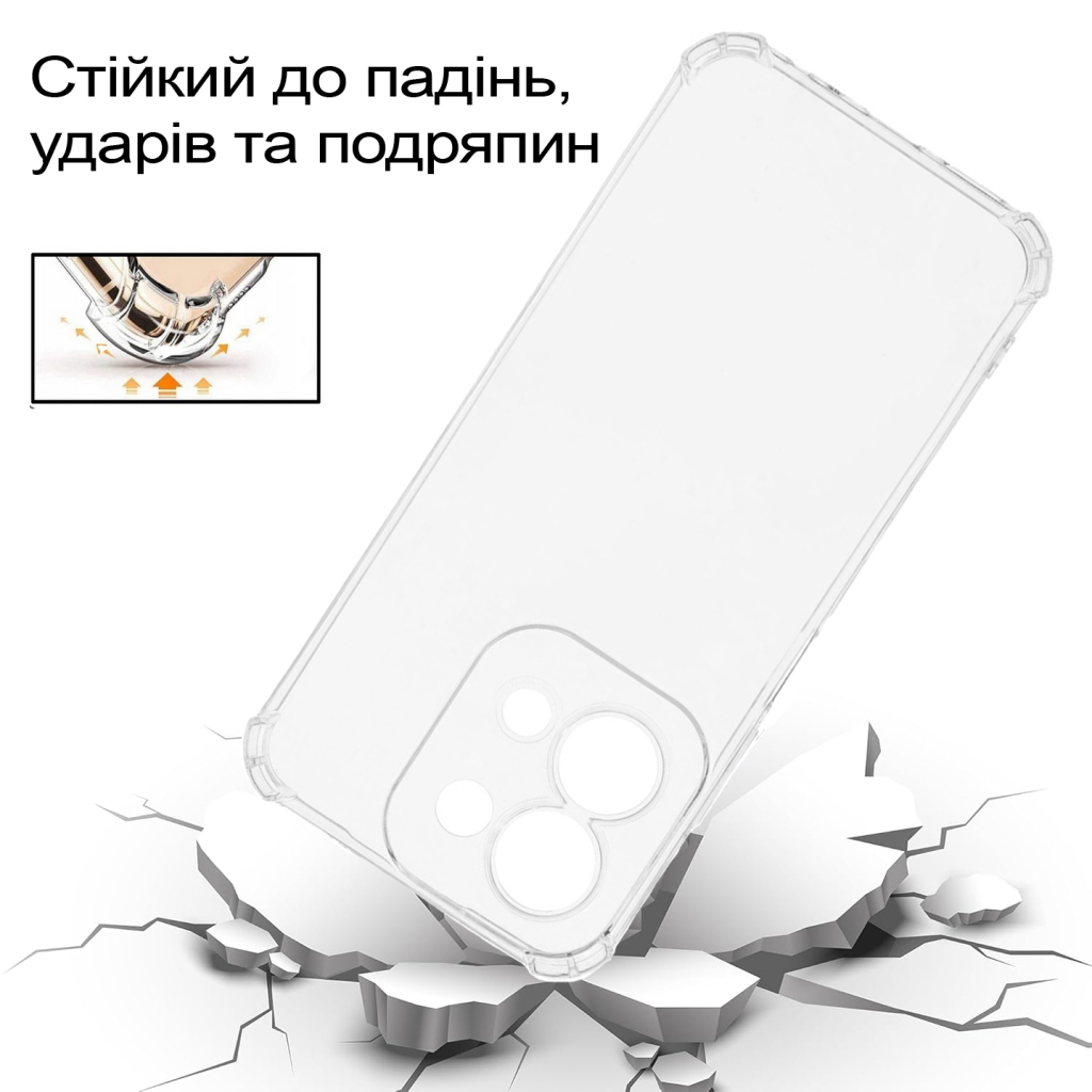 Чохол до мобільного телефона BeCover Anti-Shock Xiaomi Redmi 15C 4G/5G Clear (713812) - зображення 3