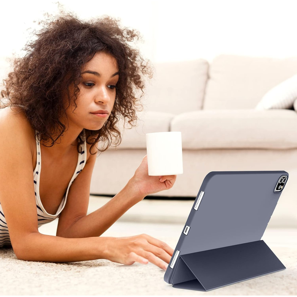 Чохол до планшета BeCover Tri Fold Soft TPU Silicone Apple iPad Pro 12.9 2020/2021/2022 Purple (711739) - зображення 5