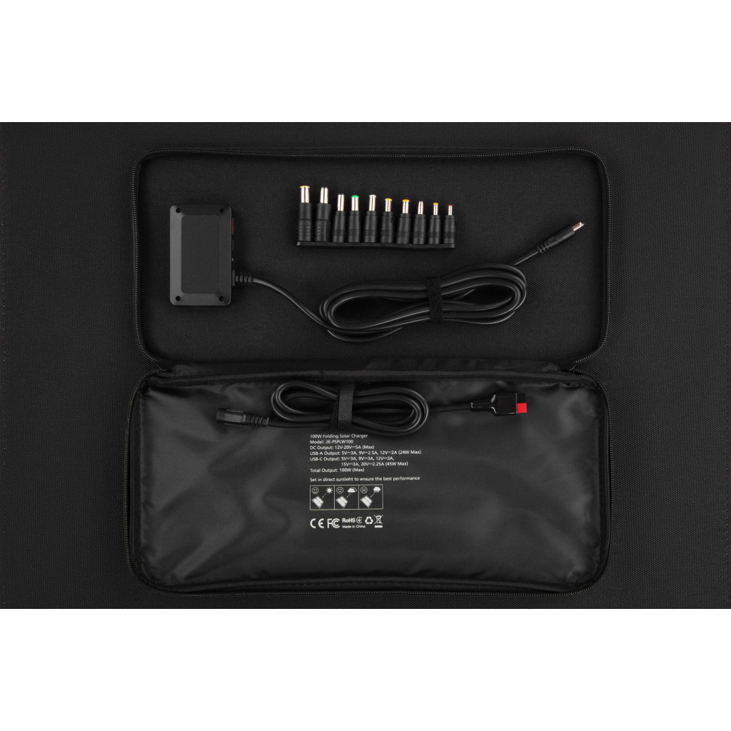 Портативна сонячна панель 2E 100 Вт, 2S, 3M Anderson, QC3.0, 24 Вт+Type-C 45 Вт (2E-PSPLW100) - изображение 3
