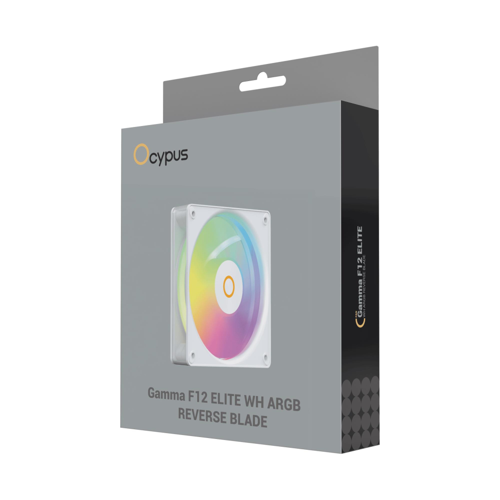 Кулер до корпусу OCYPUS GAMMA F12 ELITE WH ARGB REVERSE BLADE (GAMMA-F12-WH1AM01E-GL) - зображення 8