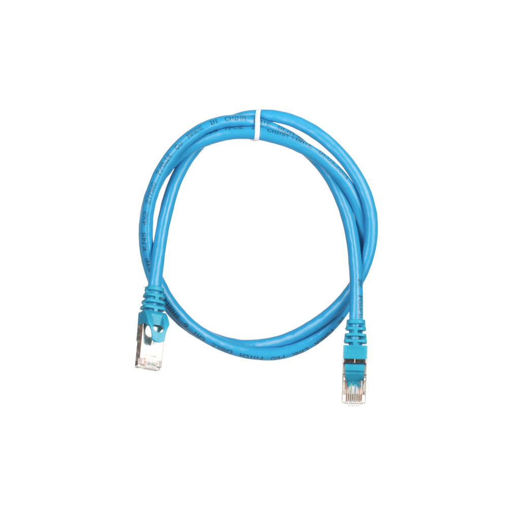Патч-корд 1м S/FTP Cat 6 CU PVC 26AWG 7/0.16 blue 2E (2E-PC6SFTPCOP-100BL) - зображення 2