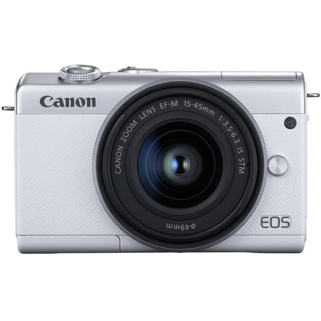 Цифровий фотоапарат Canon EOS M200 + 15-45 IS STM White (3700C032) - зображення 1