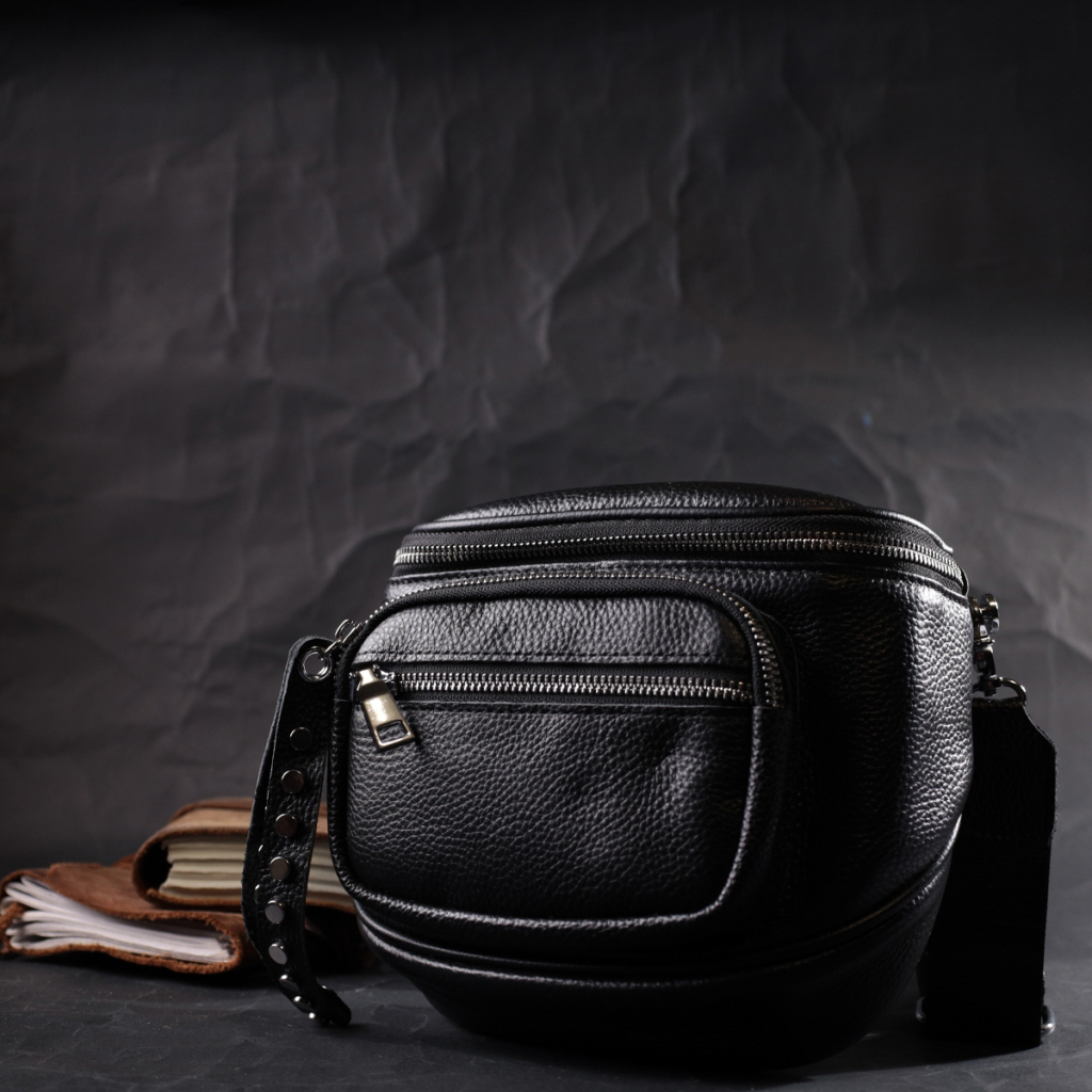 Сумка Vintage З натуральної шкіри Чорна (22388) - зображення 9