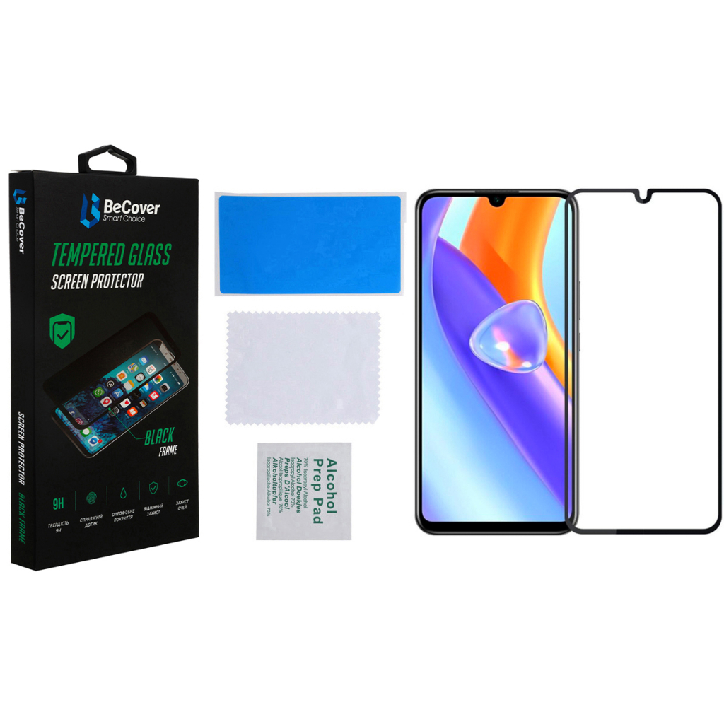 Скло захисне BeCover ZTE Blade A72/A72s/V40 Vita Black (708391) - зображення 3