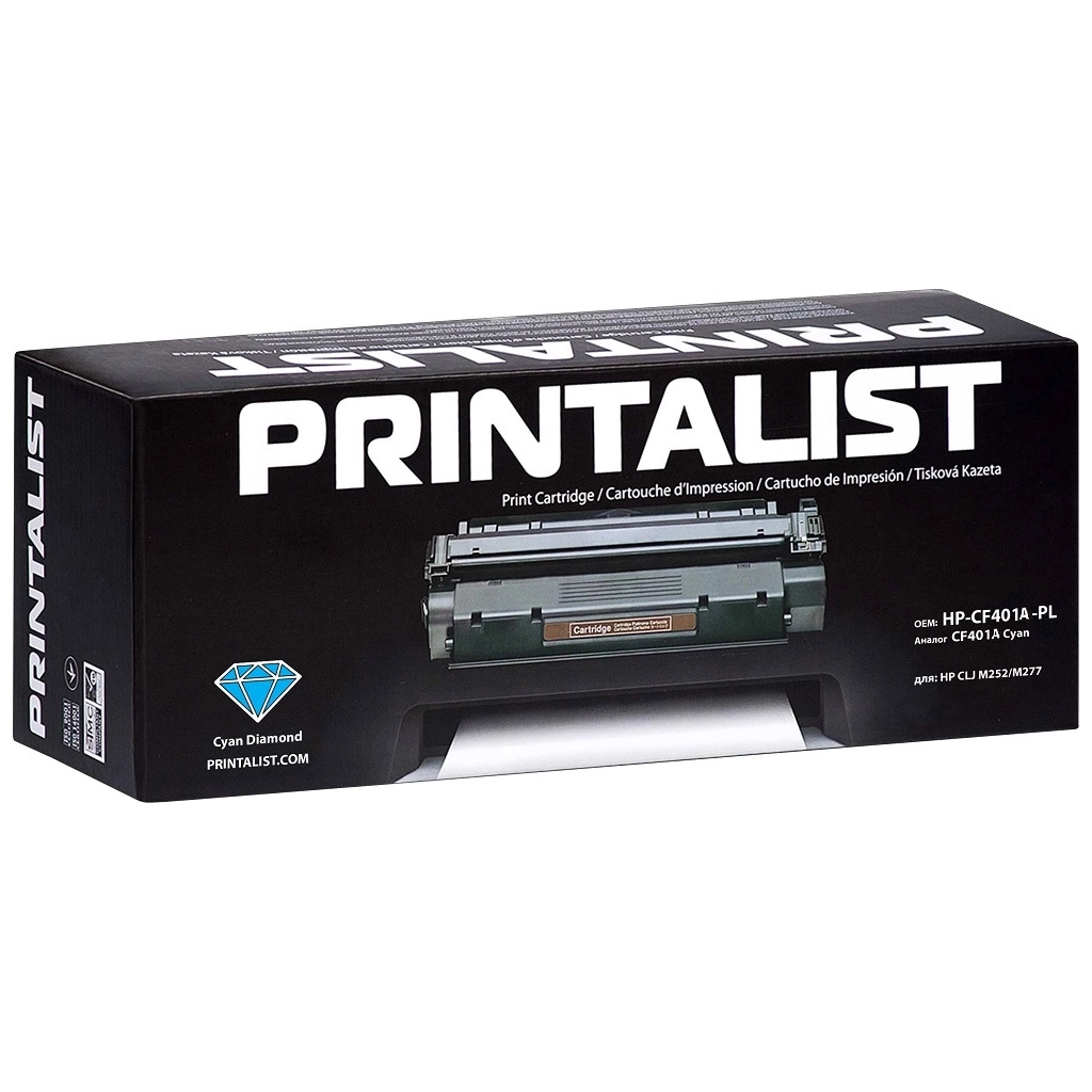 Картридж Printalist HP LJ M252/M277 CF401A Cyan (HP-CF401A-PL) - зображення 2