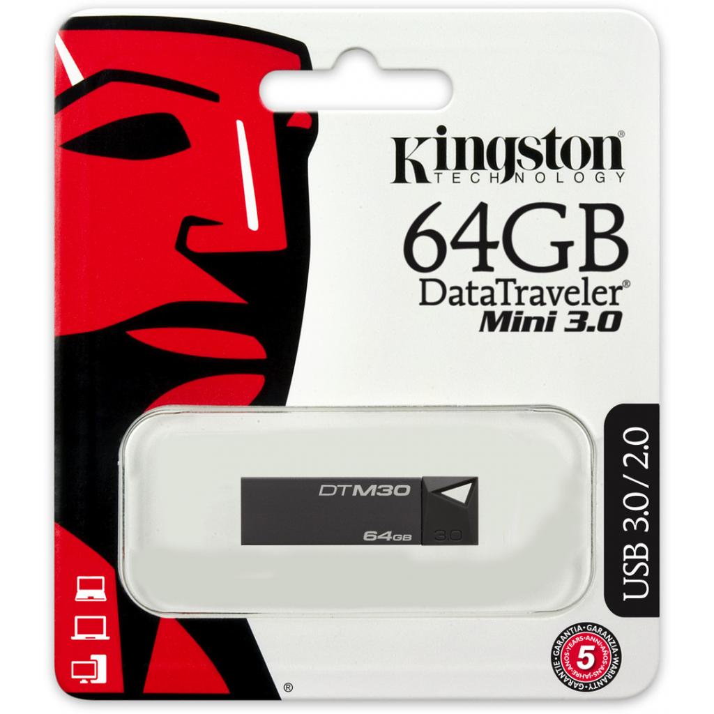 USB флеш накопичувач Kingston 64Gb DataTraveler Mini 3.0 (DTM30/64GB) - зображення 3
