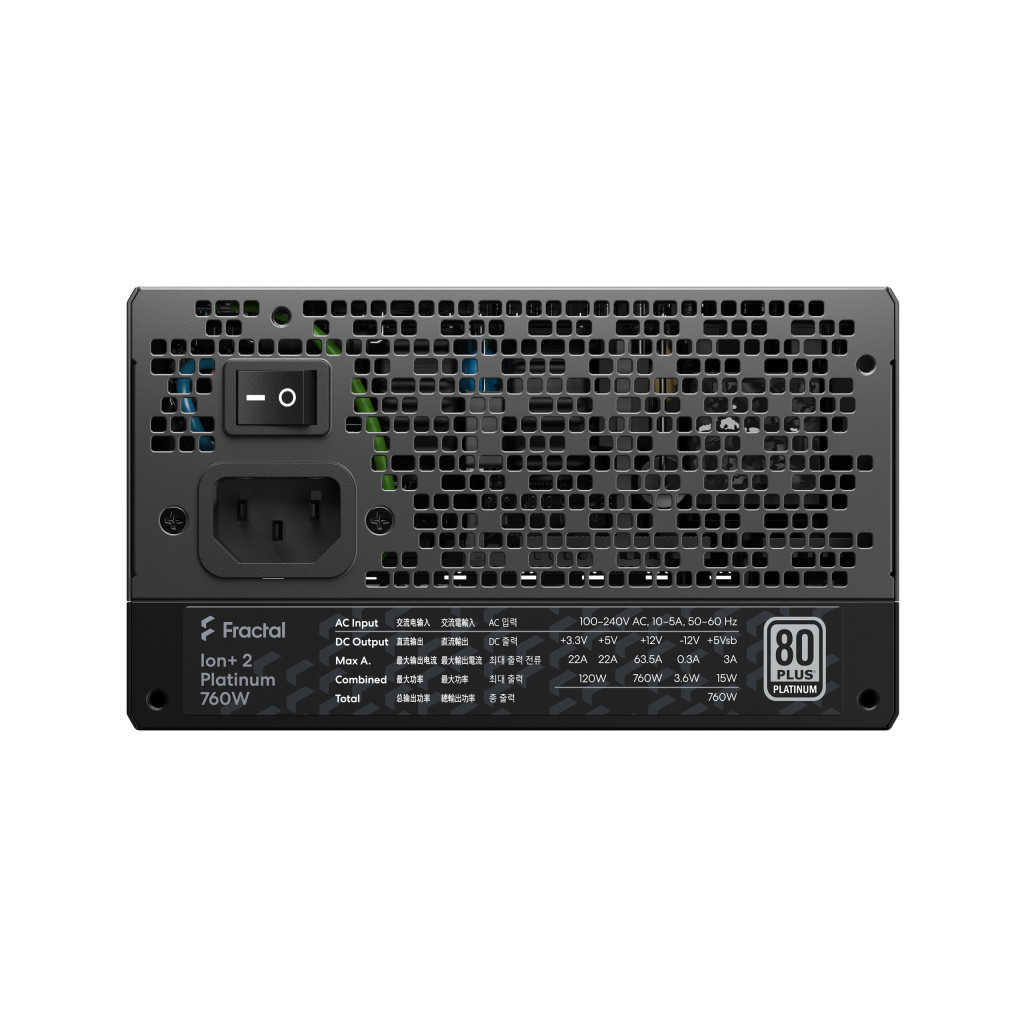 Блок живлення Fractal Design 760W Ion + 2 Platinum (FD-P-IA2P-760-EU) - изображение 7