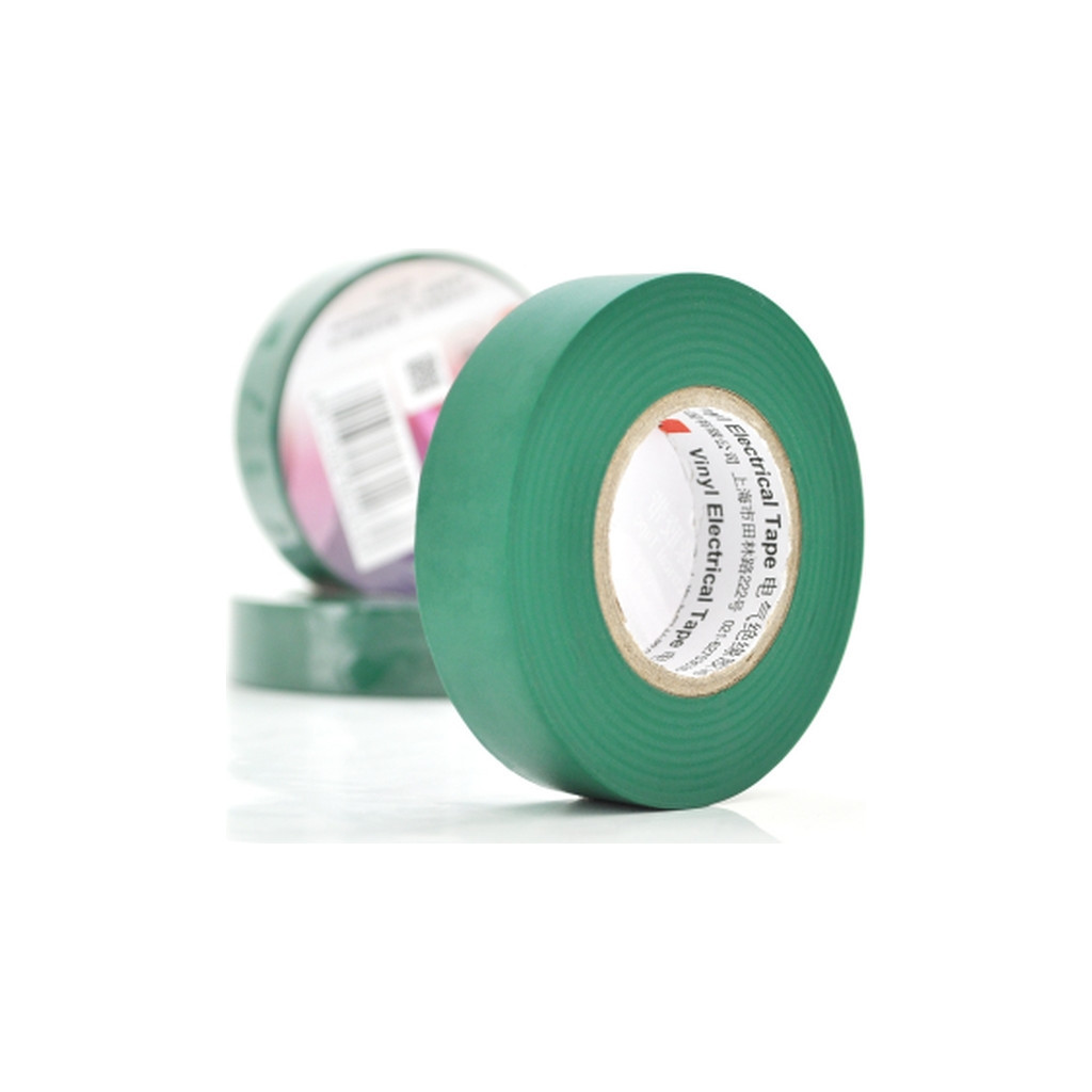 Ізоляційна стрічка 3M 0.15мм x 18мм x 20м Green, от -10°С до +80°С (0,15мм*18мм*20м_G) - зображення 1